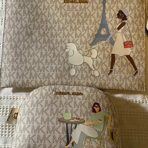 Michael Kors Jet Set Paris Travel Pouch Combo